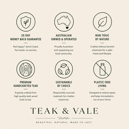 Teak & Vale Artisan Hand-Crafted Pure Teak Utensils
