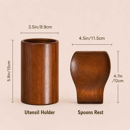 Teak & Vale Artisan Hand-Crafted Pure Teak Utensils