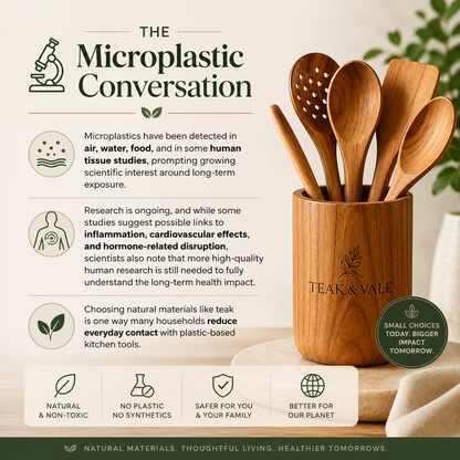 Teak & Vale Artisan Hand-Crafted Pure Teak Utensils
