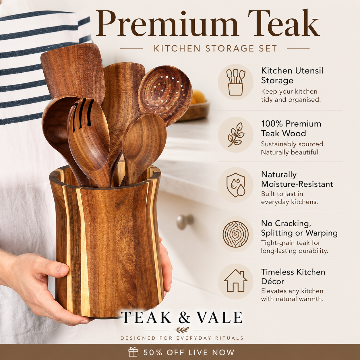 Teak & Vale Artisan Holder and Rest Sets
