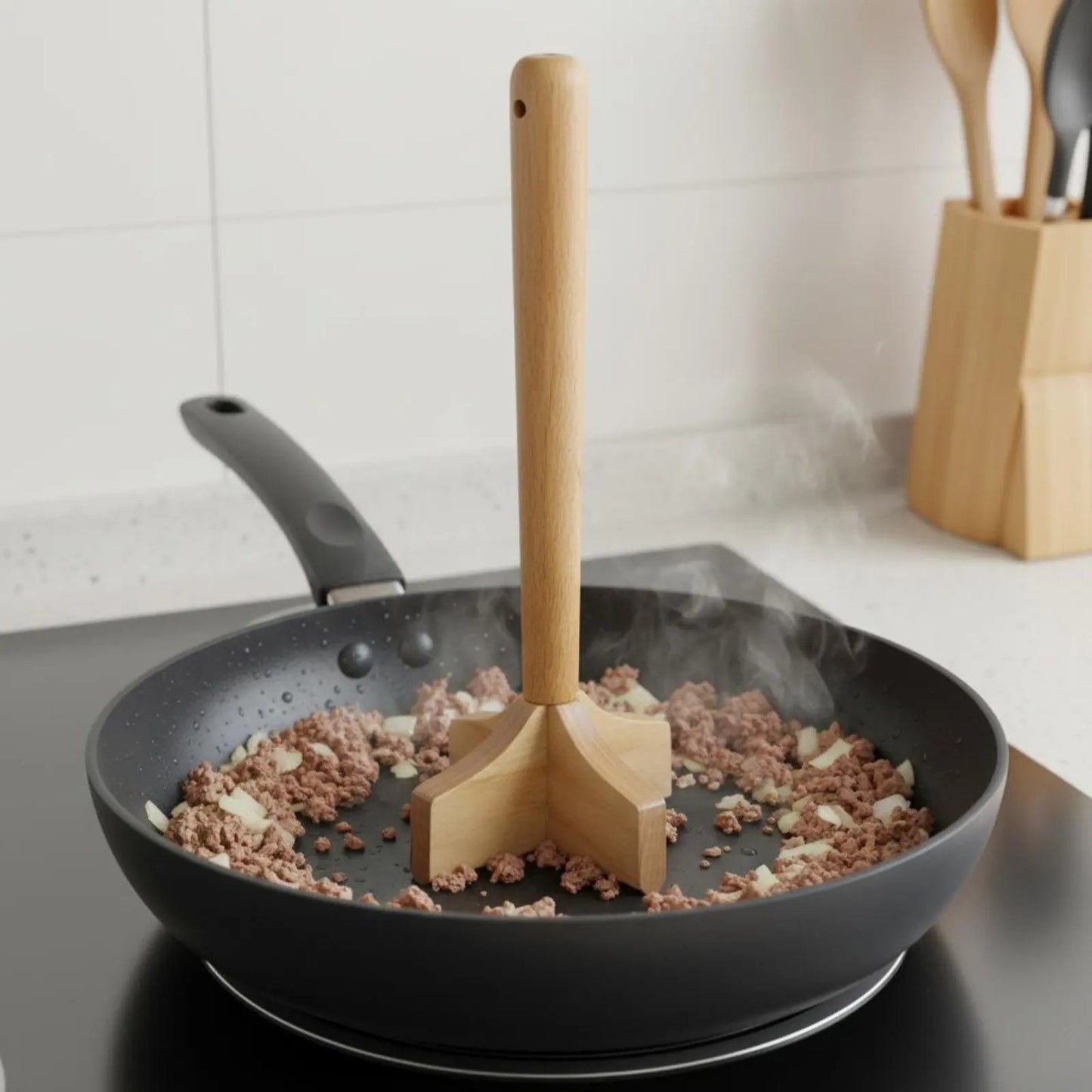 Artisan Teak Wood Masher