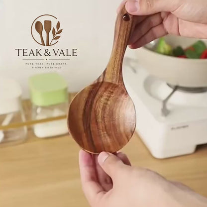 Teak & Vale Artisan Hand-Crafted Pure Teak Utensils
